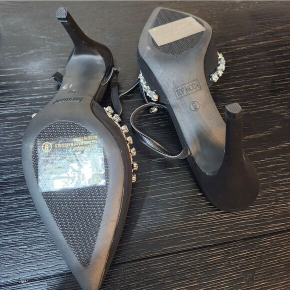 BRAND NEW TOP MODA POINTED TOE JEWEL STUDDED ANKLE STRAP CLOSURE SANDAL - Picture 14 of 16